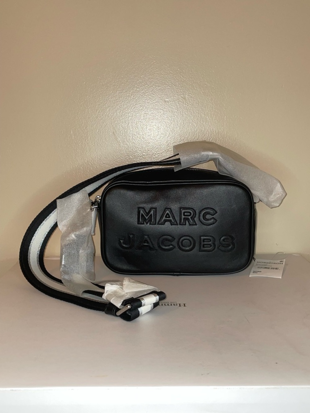 MARC JACOBS “The Flash” Calfskin Crossbody Bag – Black 🖤